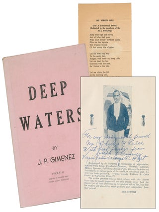 Deep Waters [INSCRIBED] w/ broadside. J. P. Gimenez.