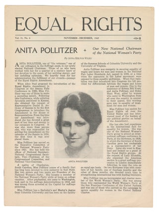 Equal Rights, Vol. 31, No. 6, November - December, 1945. Anna Kelton Wiley.