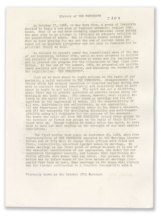 History of The Feminists