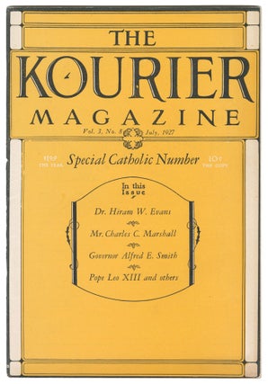 Item #13089 The Kourier Magazine, Vol. 3, No. 8, July, 1927 (Special Catholic Number). Knights of...