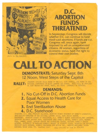 Item #13147 D.C. Abortion Funds Threatened - Call to Action