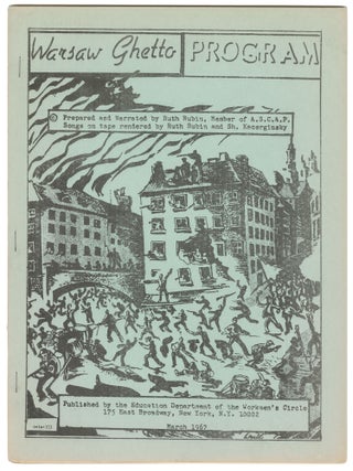 Item #13154 Warsaw Ghetto Program. prepared, narrated by