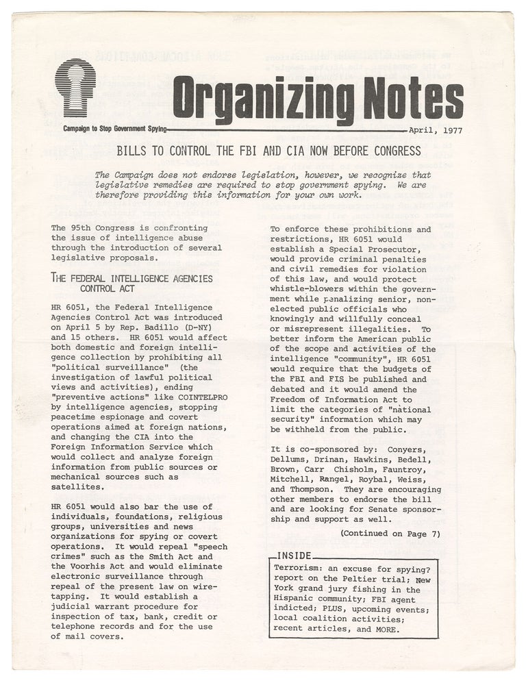 Item #13158 Organizing Notes (23 issues). Linda Lotz.