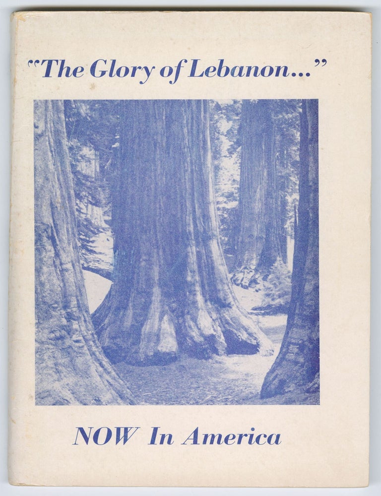 Item #13272 "The Glory of Lebanon..." Now in America. Mary and Bob Sipe.