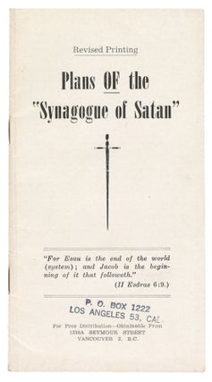 Item #13336 Plans of the "Synagogue of Satan"