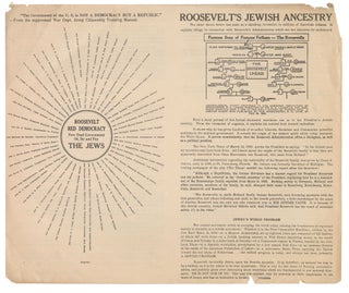 Item #13379 Roosevelt's Jewish Ancestry. Robert Edward Edmondson