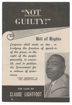 Item #13532 "Not Guilty!": The Case of Claude Lightfoot. Claude Lightfoot