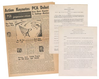 Item #13558 A small grouping of founding documents of the Progressive Citizens of America