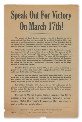 Item #13572 Speak Out For Victory on March 17th!