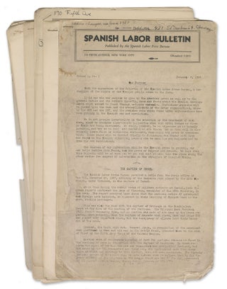 Item #13577 Spanish Labor Bulletin (a run of the first 12 issues). Maximilian Olay