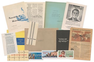 Item #13583 A collection of patriotic, anti-Communist, and anti-prejudice material distributed by...