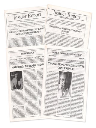 Item #13609 Insider Report (World Intelligence Review), Nos. 81-82, 102, 126 (four issues)....