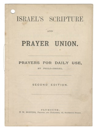 Prayers for Daily Use. Philo-Israel, pseud. of Judge Edward.