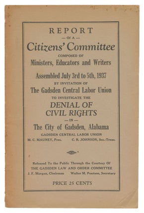 Item #13769 Report of a Citizens' Committee Composed of Ministers, Educators and Writers...