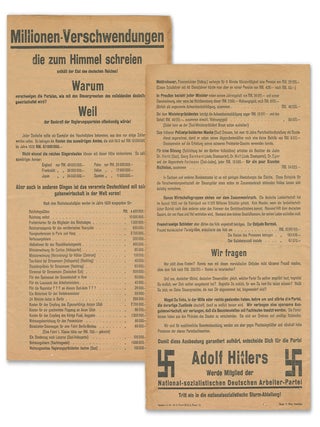 Item #13784 Millionen-Verschwendungen die zum Himmel schreien enthalt der Etat des deutschen...