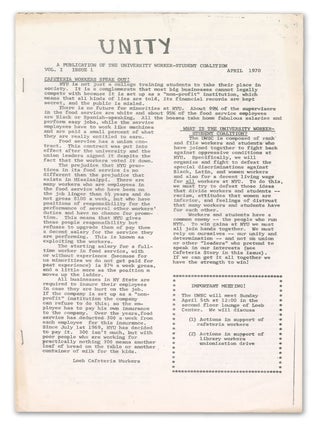 Unity, Vol. 1, No. 1
