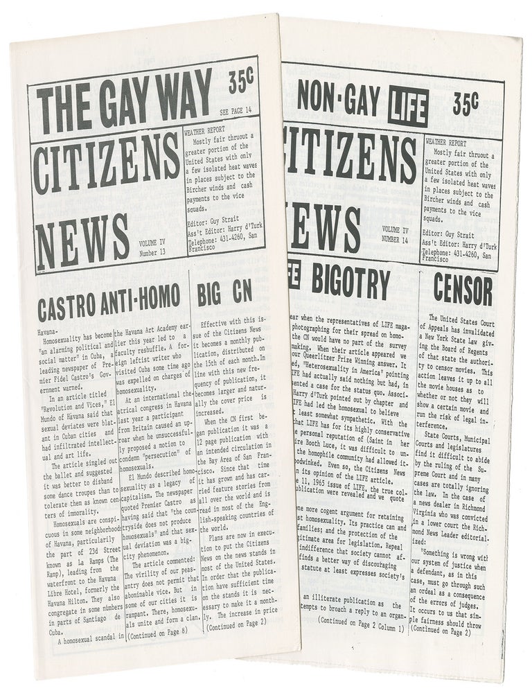 Item #13874 Citizens News, Vol. IV, Nos. 13 and 14. Guy Strait.