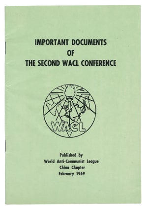 Item #13922 Important Documents of the Second WACL Conference