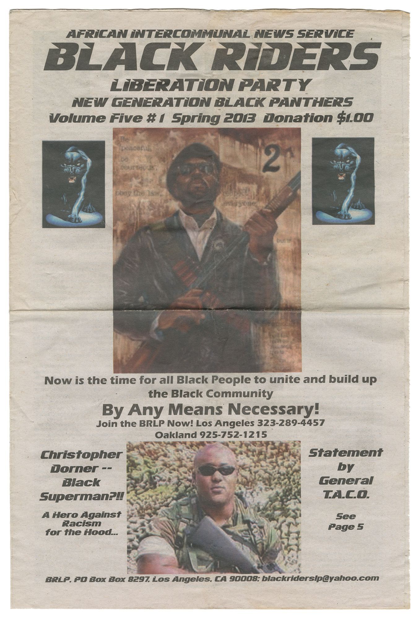 Black Riders Liberation Party: African Intercommunal News Service, Vol ...