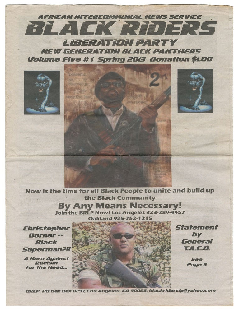 Black Riders Liberation Party: African Intercommunal News Service, Vol ...