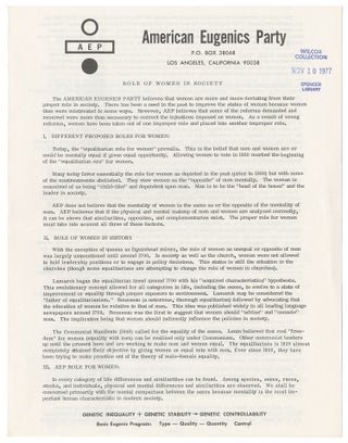 Item #14027 Role of Women in Society