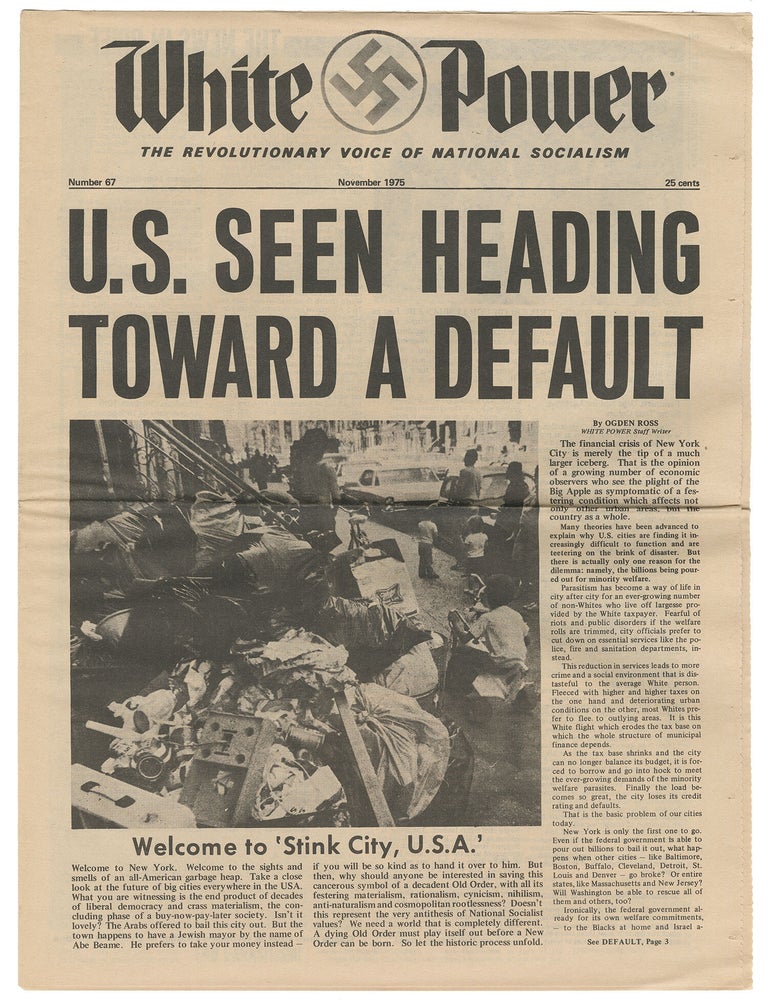 Item #14035 White Power: The Revolutionary Voice of National Socialism, Number 67, November 1975