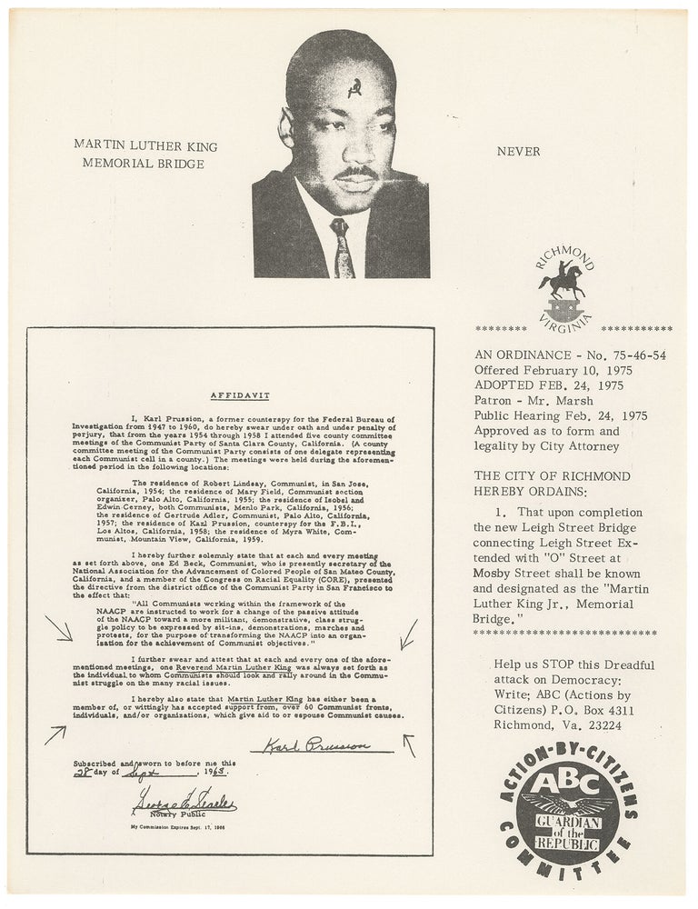 Item #14037 Martin Luther King Memorial Bridge - Never