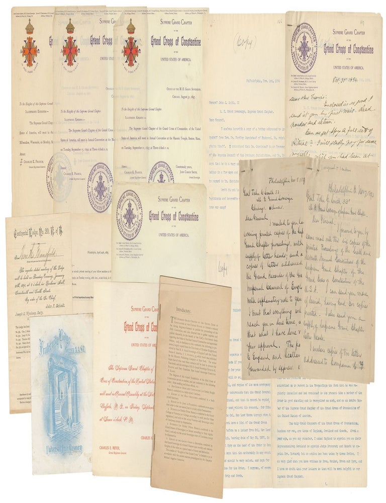 Item #14214 A collection of late 19th century Masonic material from a prominent Philadelphia Mason