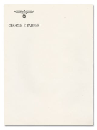 Item #14248 Personal letterhead of National Socialist White People's Party member George T....