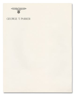 Item #14248 Personal letterhead of National Socialist White People's Party member George T....