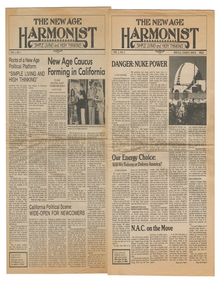 Item #14309 The New Age Harmonist, Vol. 1, Nos. 1-2 [the first two issues]
