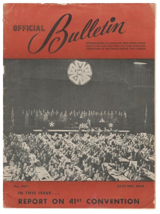 Item #14399 Official Bulletin International Alliance of Theatrical Stage Employees and Moving...