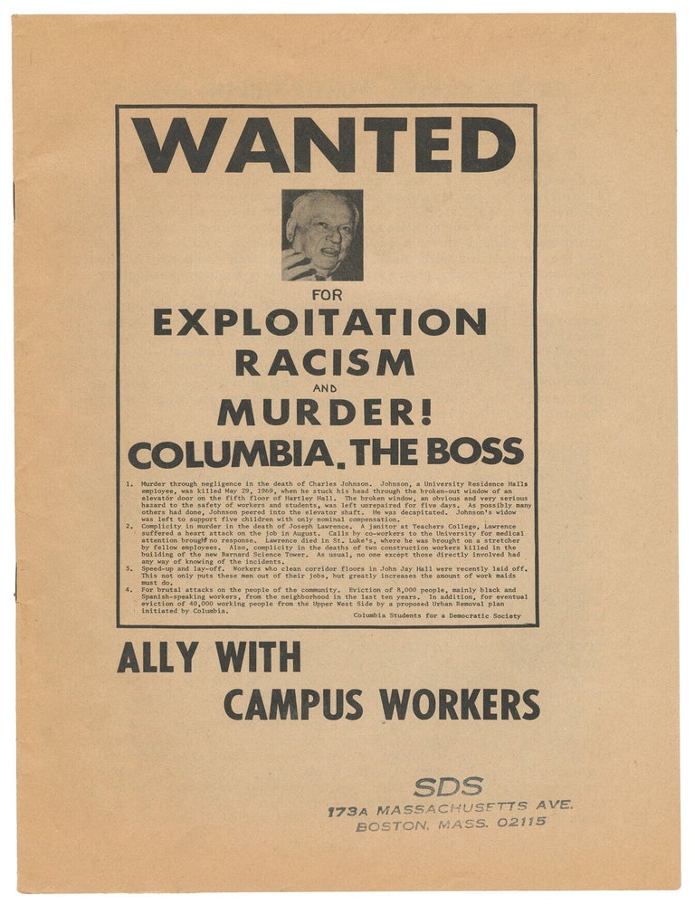Item #14451 Ally with Campus Workers. authors, SDS.