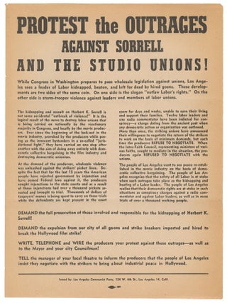 Item #14457 Protest the Outrages Against Sorrell and the Studio Unions!