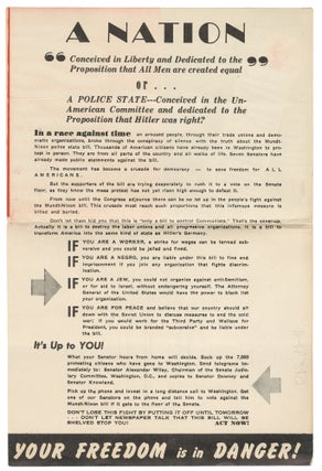 The Mundt Police State Bill Is Fascism
