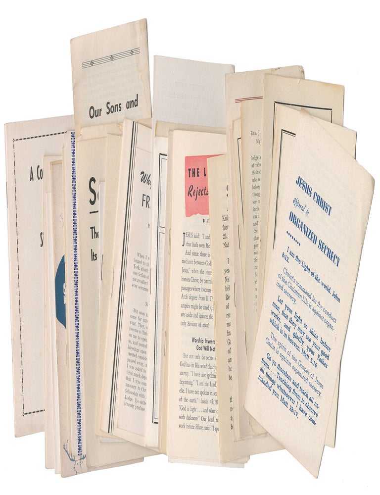 Item #14546 A large collection of anti-Masonic material, primarily published by the National Christian Association. authors.