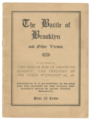 The Battle of Brooklyn and Other Verses. W. E. Davenport.