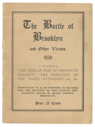 Item #14667 The Battle of Brooklyn and Other Verses. W. E. Davenport