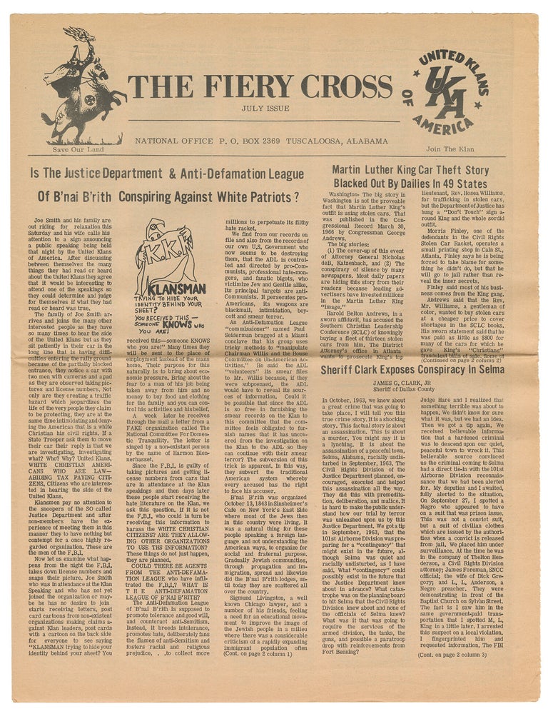 Item #14697 The Fiery Cross, July Issue