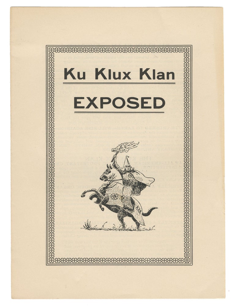 Item #14698 Ku Klux Klan - Exposed