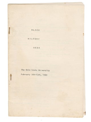 Item #14711 Black History Week, The Ohio State University, February 9th-15th, 1969