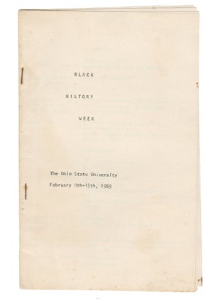 Item #14711 Black History Week, The Ohio State University, February 9th-15th, 1969