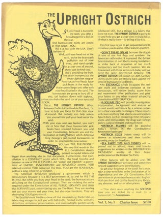 Item #14740 The Upright Ostrich (a near complete run of 85 issues). Peggy Poor, "Goot", graphics,...