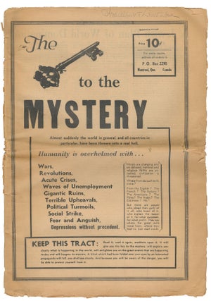 Item #14771 The Key to the Mystery. Adrien Arcand