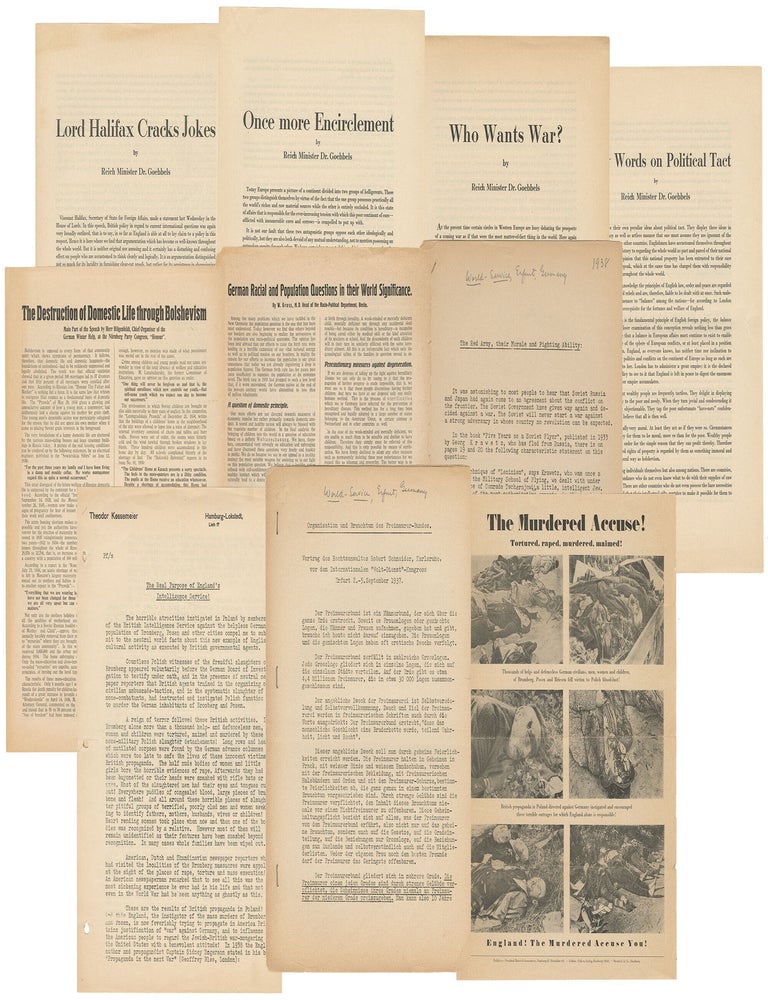 Item #14773 A collection of 10 English-language, pro-Nazi circulars. authors.