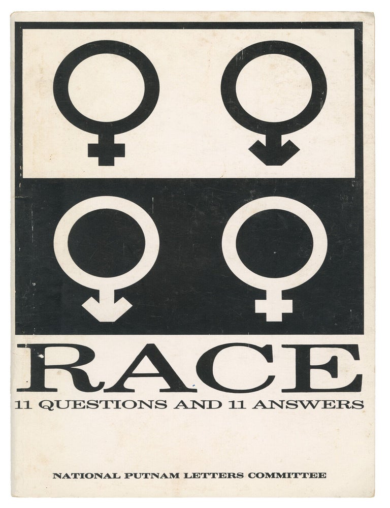 Item #14808 Race: A Reply to Race and Intelligence: A Scientific Evaluation by the Anti-Defamation League of B'nai B'rith. Henry E. Garrett, Carleton Putnam, Wesley George.