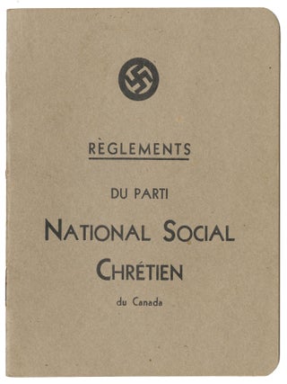 Item #14822 R&egrave;glements du Parti National Social Chr&eacute;tien du Canada