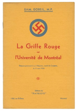 Item #14823 La Griffe Rouge l'Universite de Montreal. Sam Gobeil