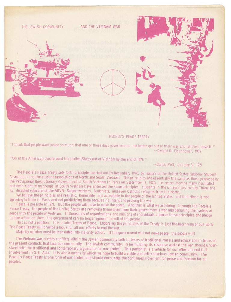 Item #14880 The Jewish Community and the Vietnam War