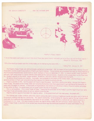 Item #14880 The Jewish Community and the Vietnam War